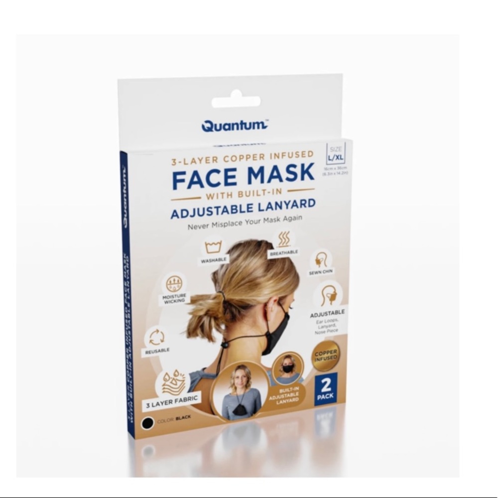 🆕✨3 for $30✨ Quantum 3 layer Face Masks